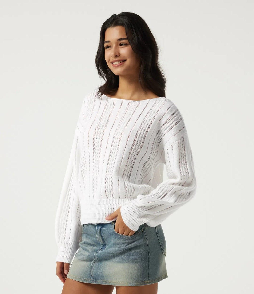 Round Neck Long Sleeve Casual Jumper