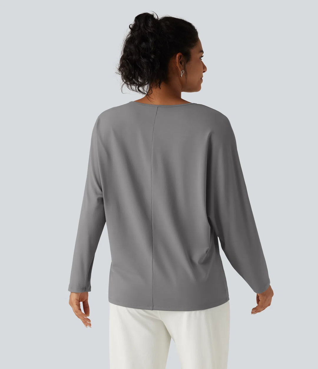 V Neck Long Sleeve Work Blouse