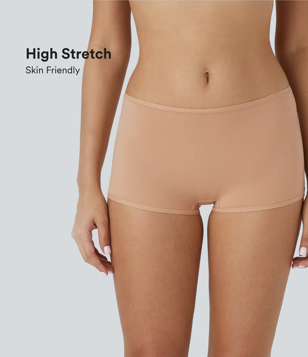 High Stretch Skin Friendly  Low Rise Solid Lounge Boy Shorts