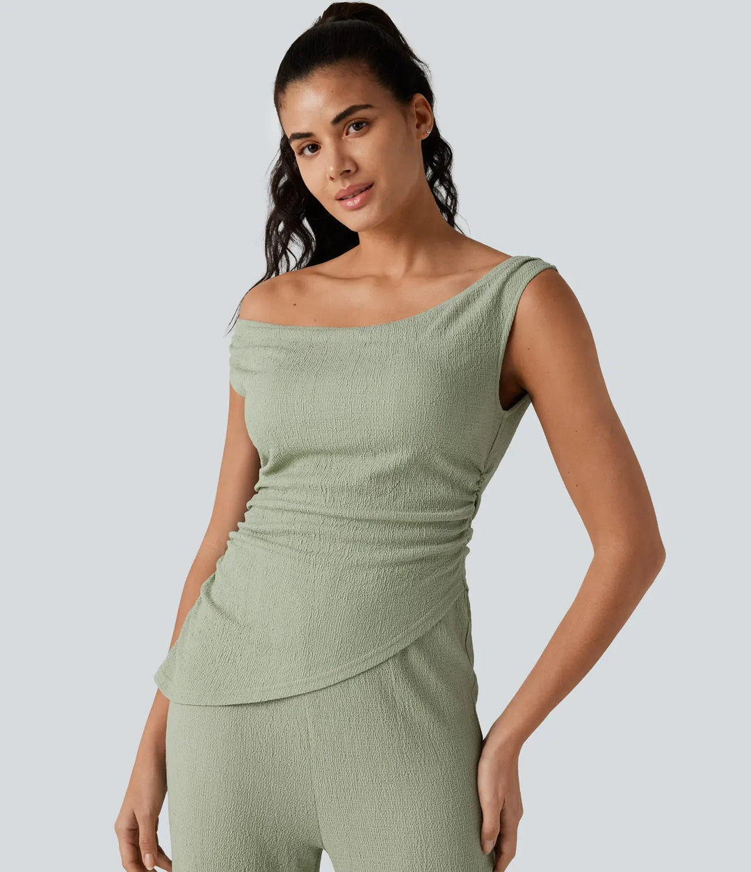 Off Shoulder Built-in Bra Casual Jumpsuit-Easy Peezy Edition