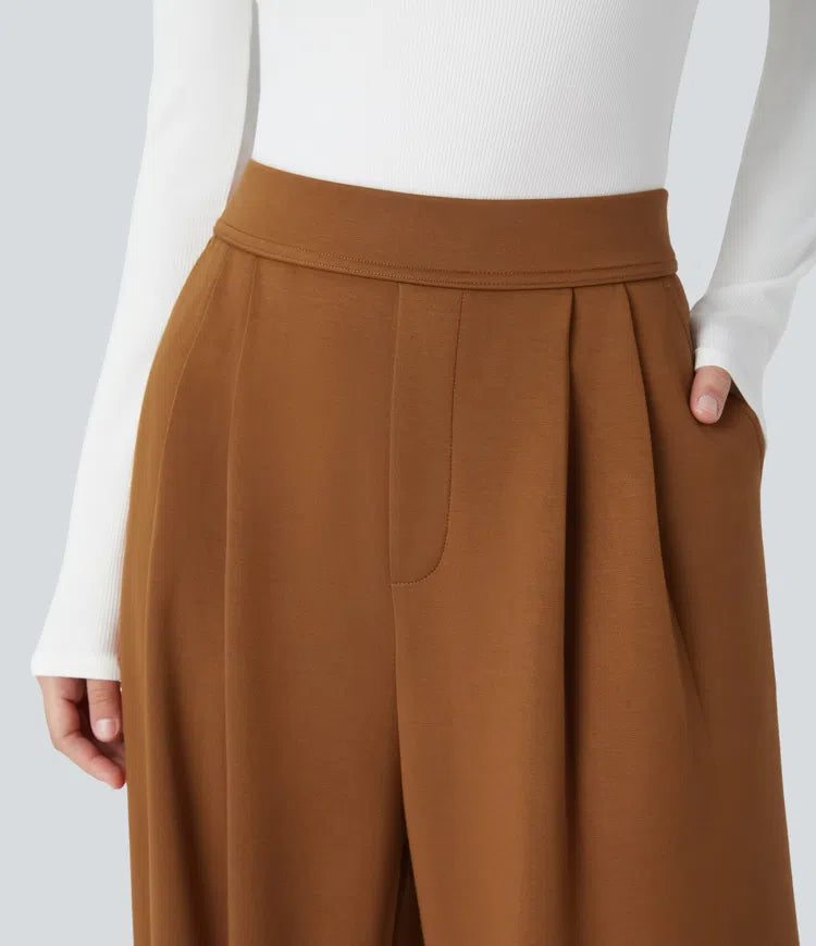 Halara Flex High Waisted Pocket Wide Leg Work Trousers