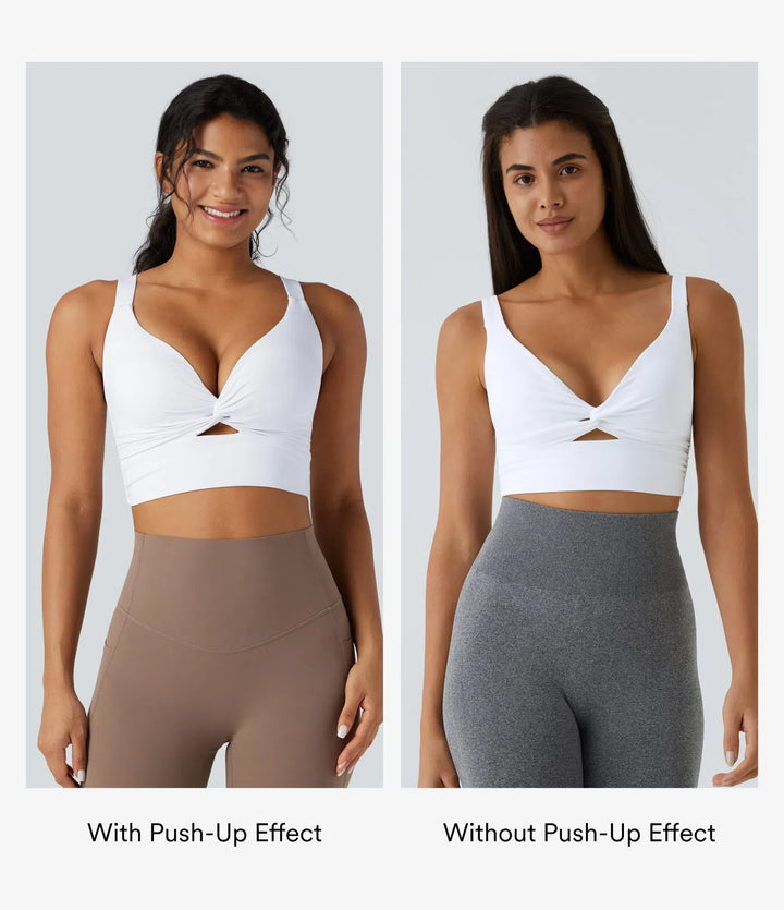 Halara UltraSculpt Light Support Molded Cups Push-Up Yoga Sports Bra