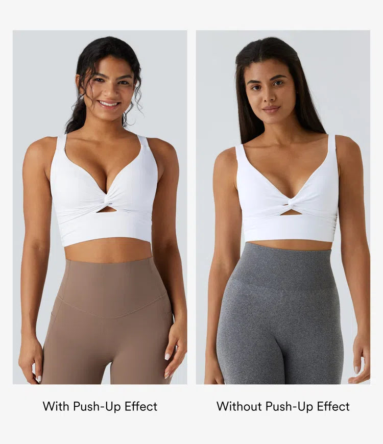 Halara UltraSculpt Light Support Molded Cups Push-Up Yoga Sports Bra