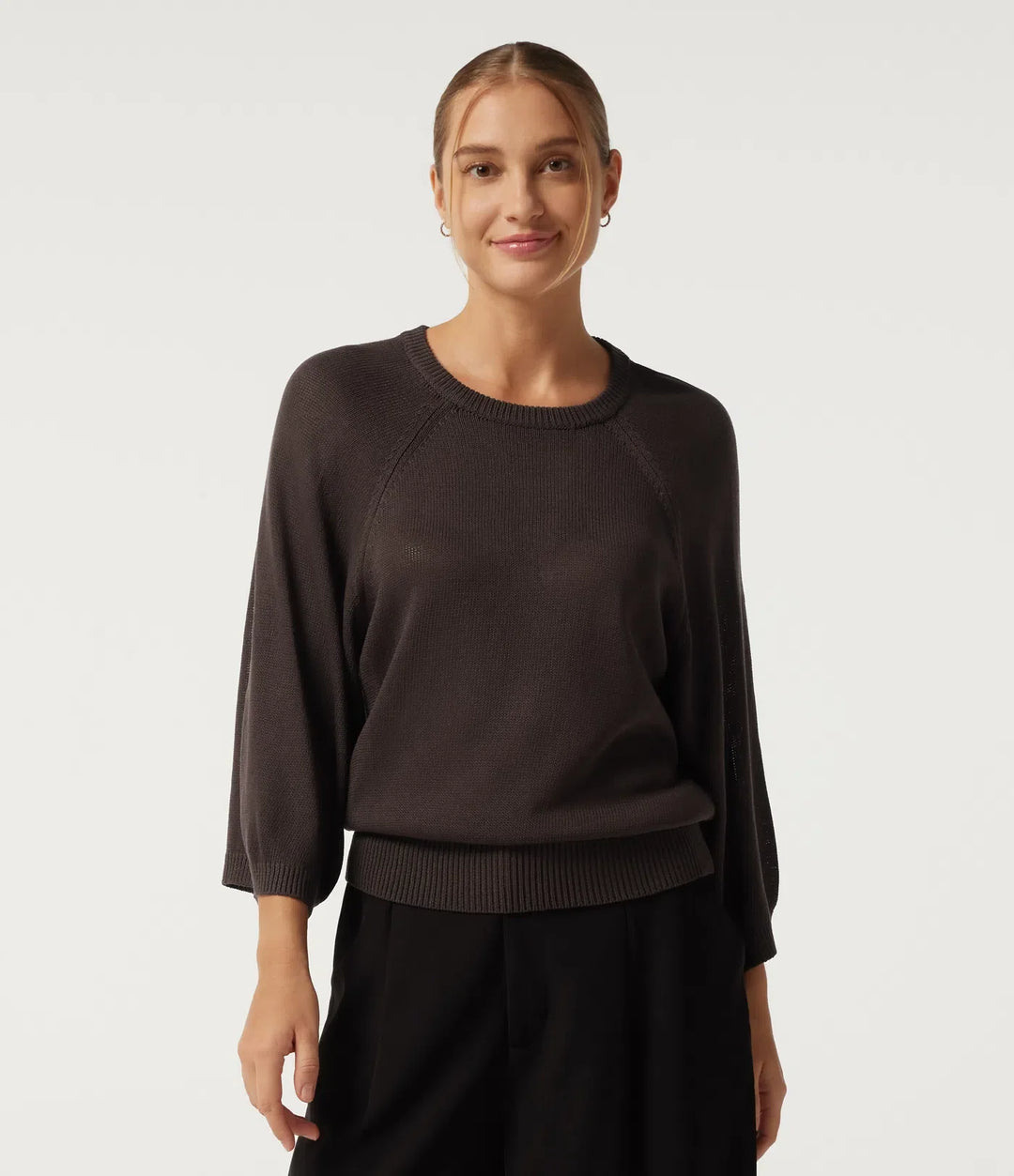 Round Neck Long Sleeve Work Jumper