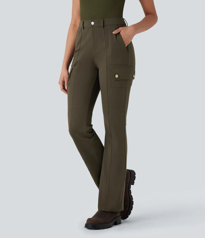 DayStretch Mid Rise Pockets Hiking Cargo Bootcut Trousers