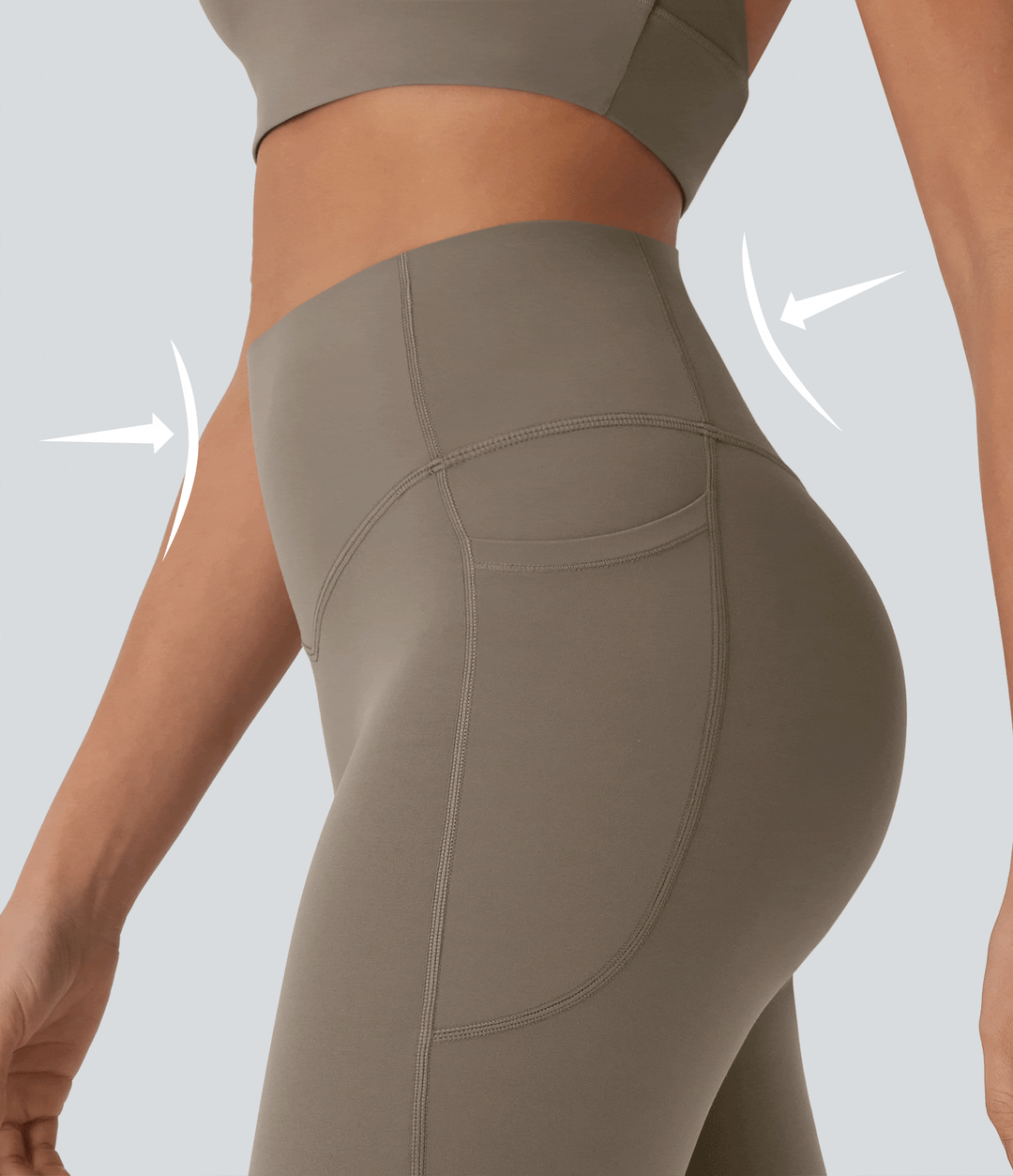 Halara UltraSculpt High Waisted Tummy Control Pocket Shaping Training Biker Shorts 9&