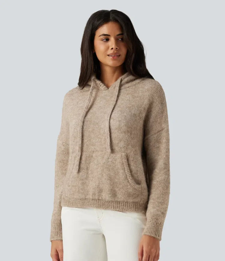 Hooded Long Sleeve Casual Jumper with Pocket