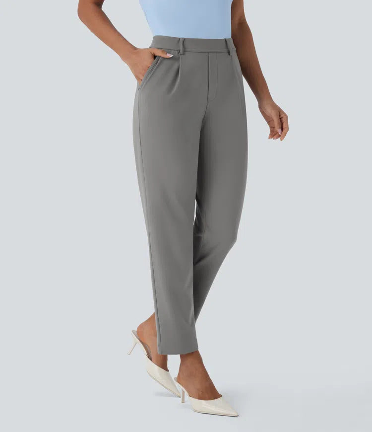 Halara Flex DayStretch High Waisted Pocket Ankle Length Tapered Work Trousers
