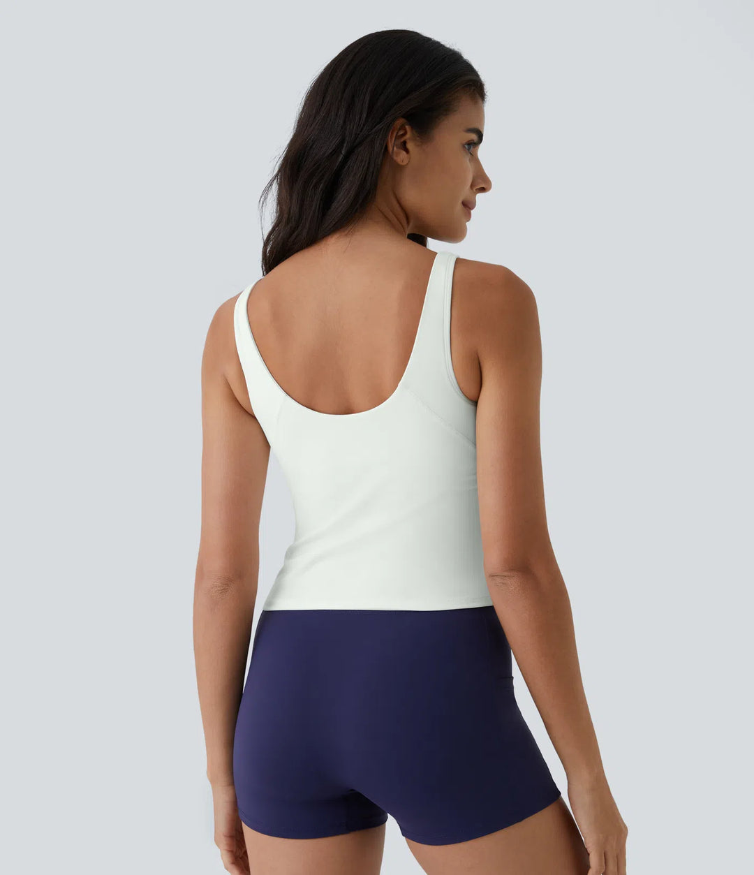 Softlyzero Plush Padded V Neck Plain Tank Vest Top