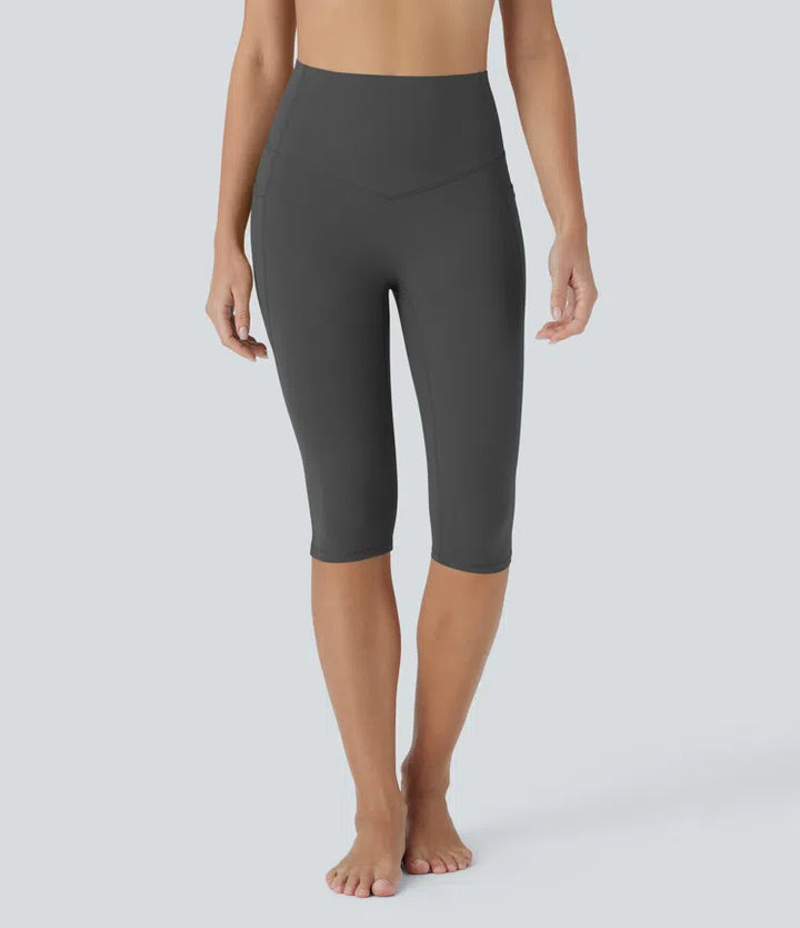 Halara UltraSculpt High Waisted Tummy Control Pedal Pusher Yoga Leggings with Pockets