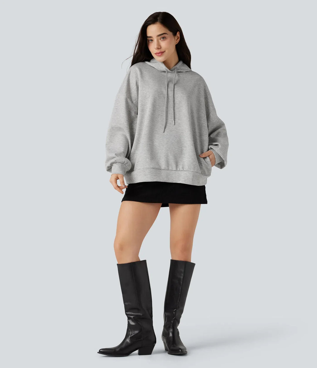 Hooded Long Sleeve Casual Sweatshirt with Pockets