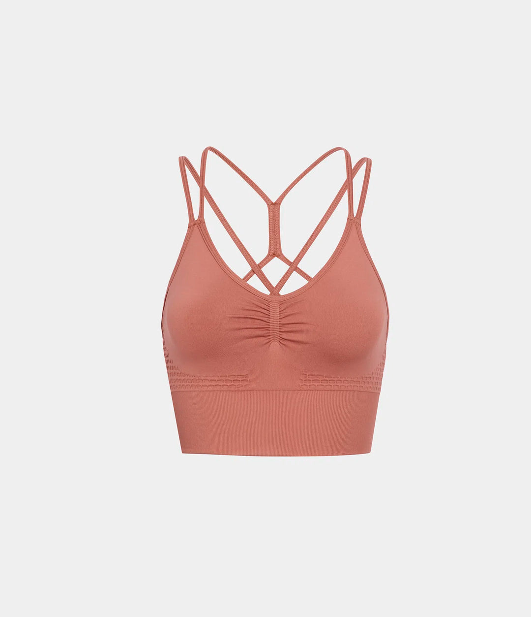 OneForm Seamless Flow Low Support Ruched Double Straps Sports Bra A-D Cups