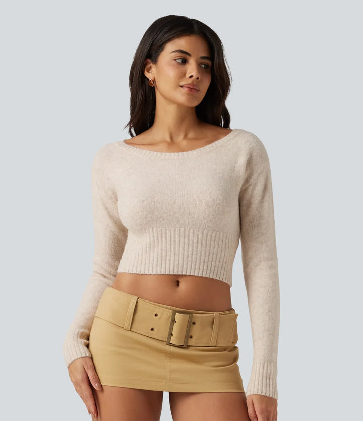 One Shoulder Batwing Long Sleeve Casual Jumper