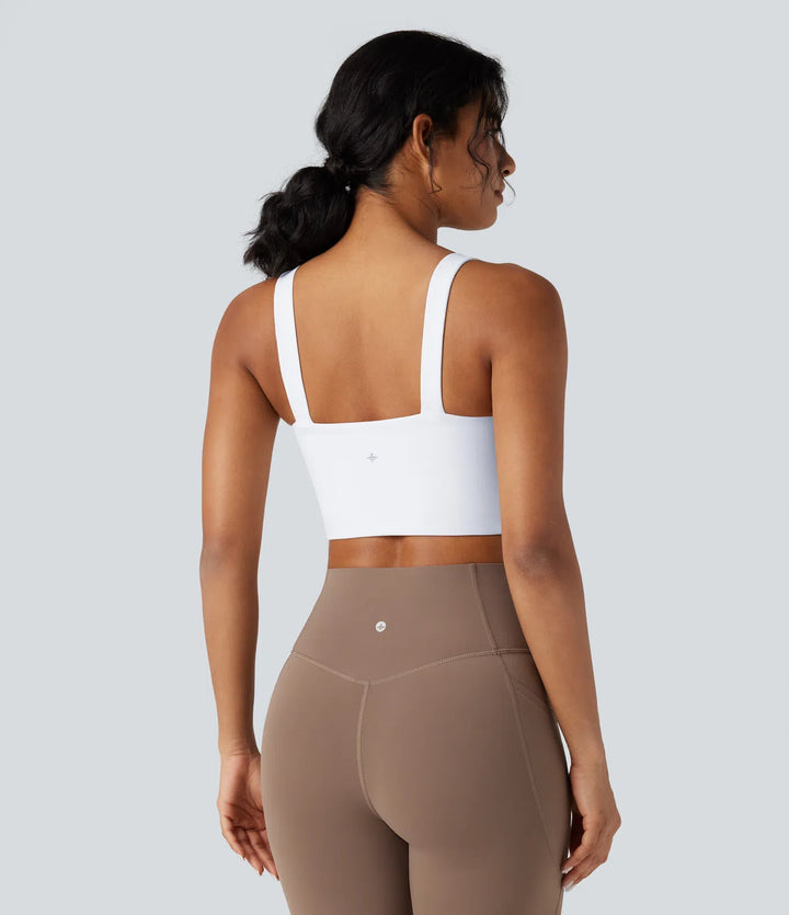 Halara UltraSculpt Light Support Molded Cups Push-Up Yoga Sports Bra