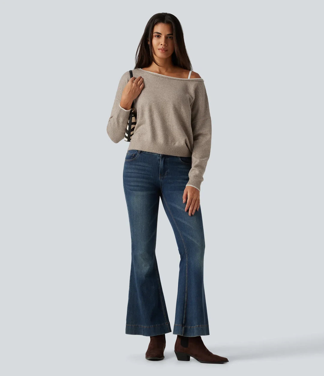 One Shoulder Long Sleeve Casual Jumper