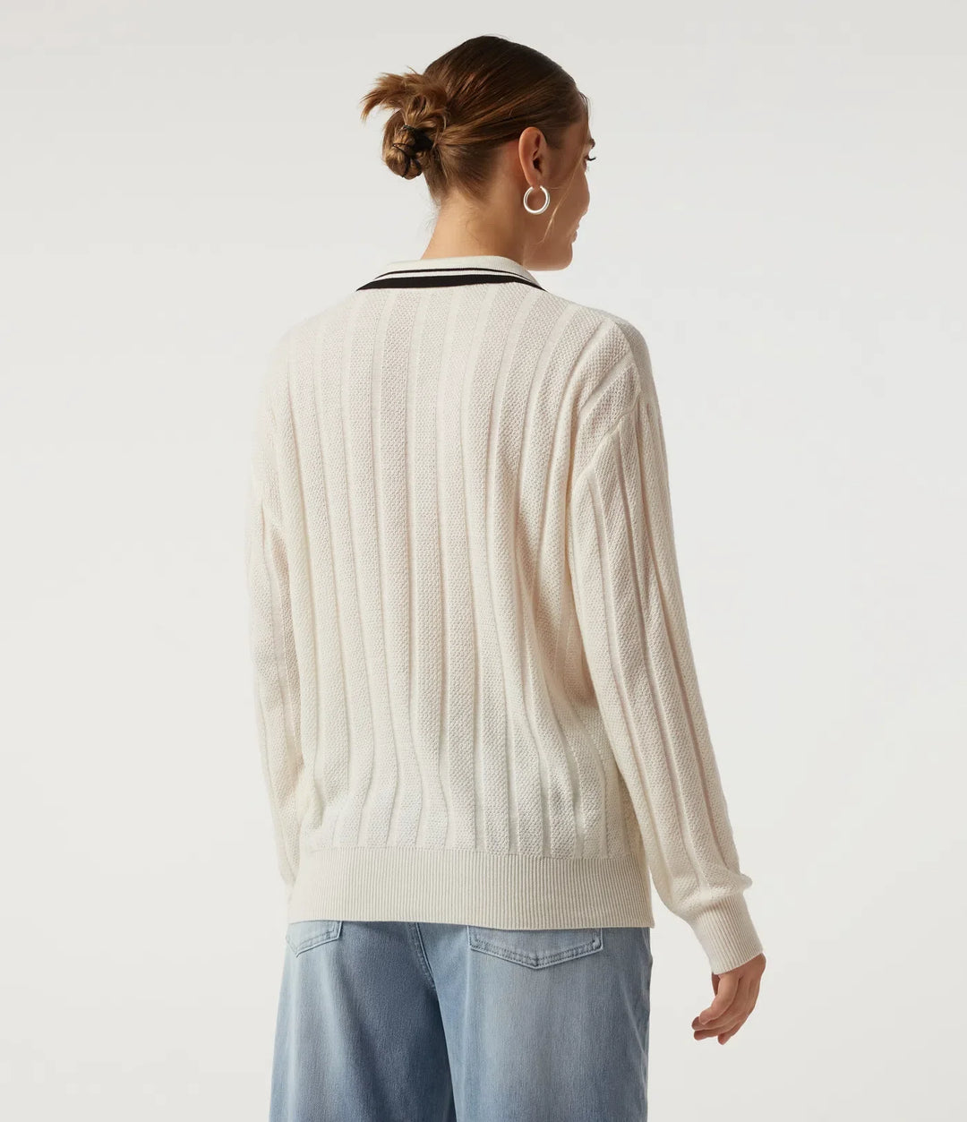 Long Sleeve Color Block Work Jumper