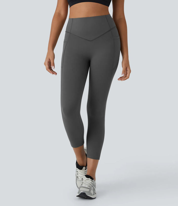 Halara UltraSculpt High Waisted Scrunch Butt Lifting Tummy Control Pocket Shaping Capri Training Leggings