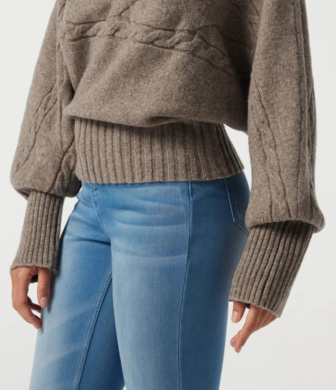 High Neck Long Sleeve Casual Jumper