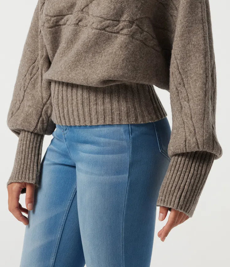High Neck Long Sleeve Casual Jumper