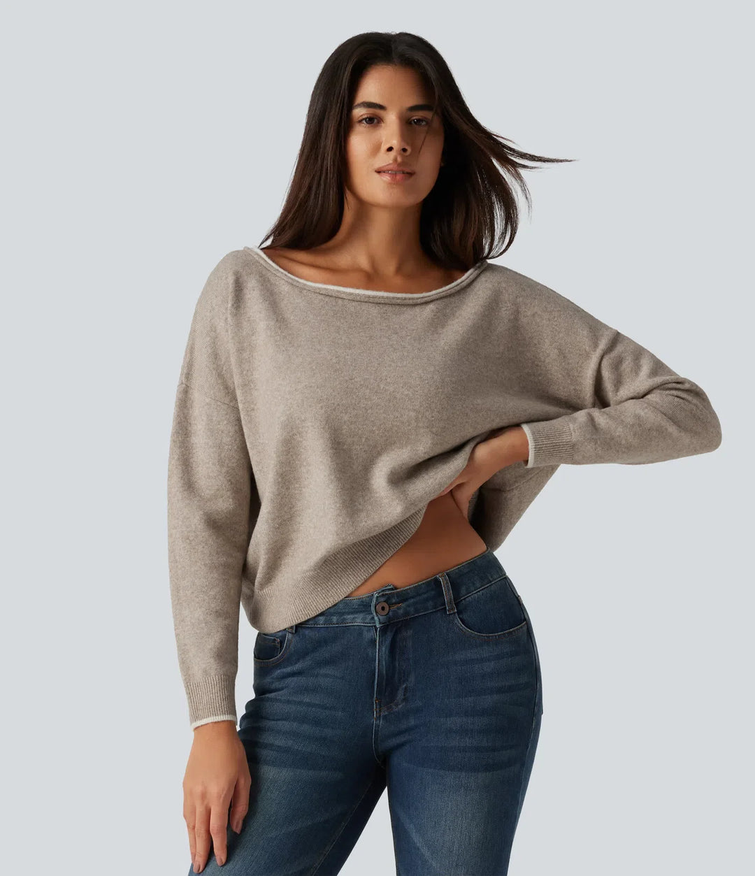 One Shoulder Long Sleeve Casual Jumper