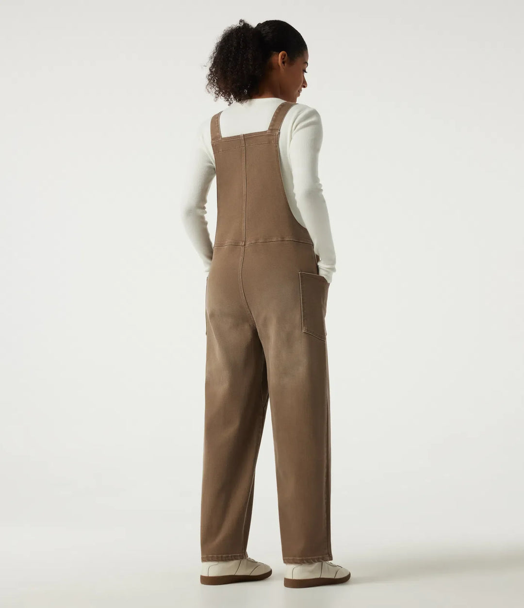 V Neck Baggy Colorful Denim Casual Cotton Overalls with Pockets