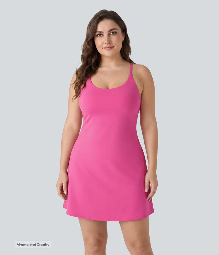 Softlyzero Plush Backless Active Plus Size Dress-Longer Length-Easy Peezy Edition