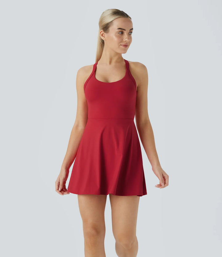 SoftlyZero Airy Backless Twisted InstantCool Dance Active Dress-Easy Peezy Edition