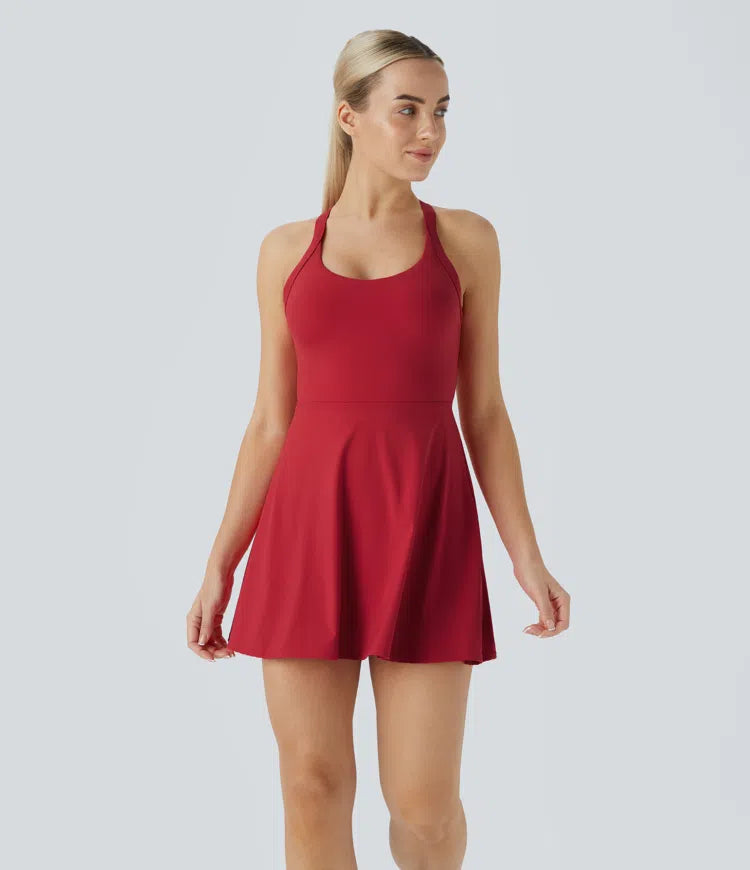 SoftlyZero Airy Backless Twisted InstantCool Dance Active Dress-Easy Peezy Edition