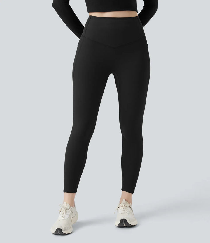 Halara UltraSculpt Extra Heat High Waisted Tummy Control Shaping Yoga Leggings with Pockets