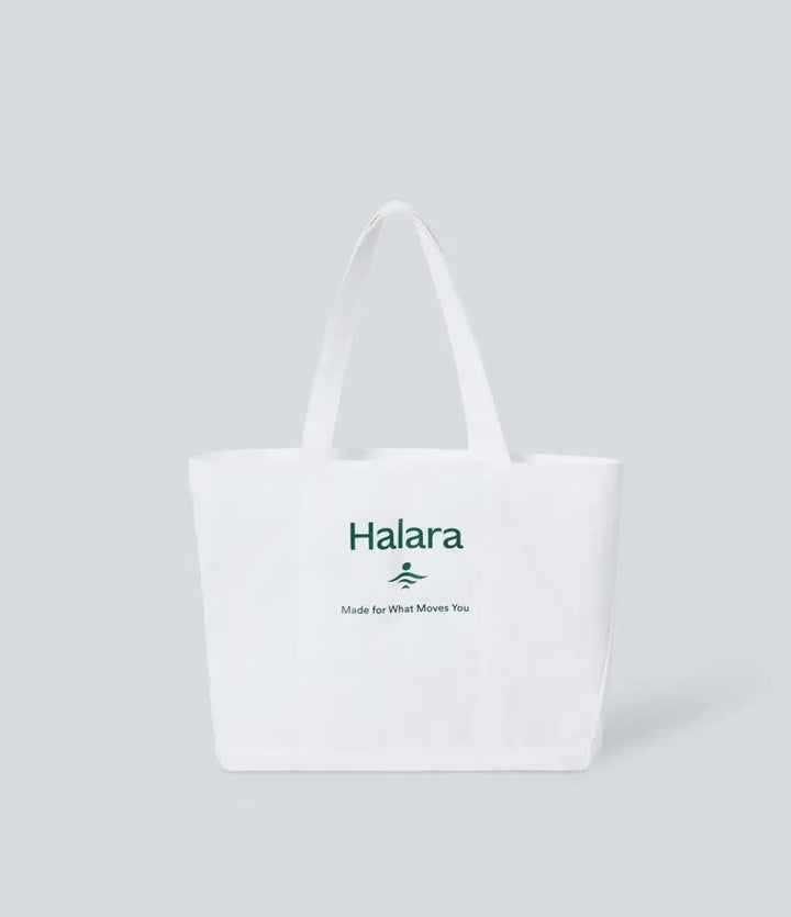 Halara Letter Print Casual Canvas Tote Bag