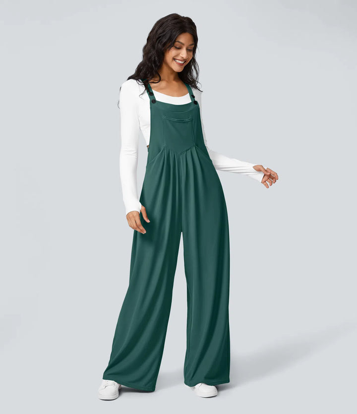 Pockets Waffle Casual Dungarees