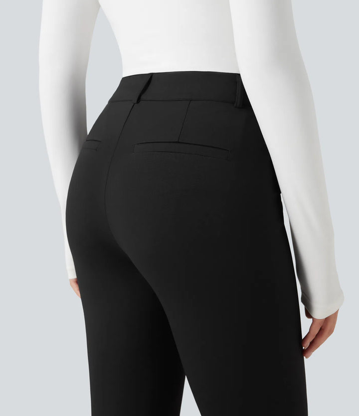 Halara Flex High-waisted Skinny Herringbone Work Trousers with Pockets