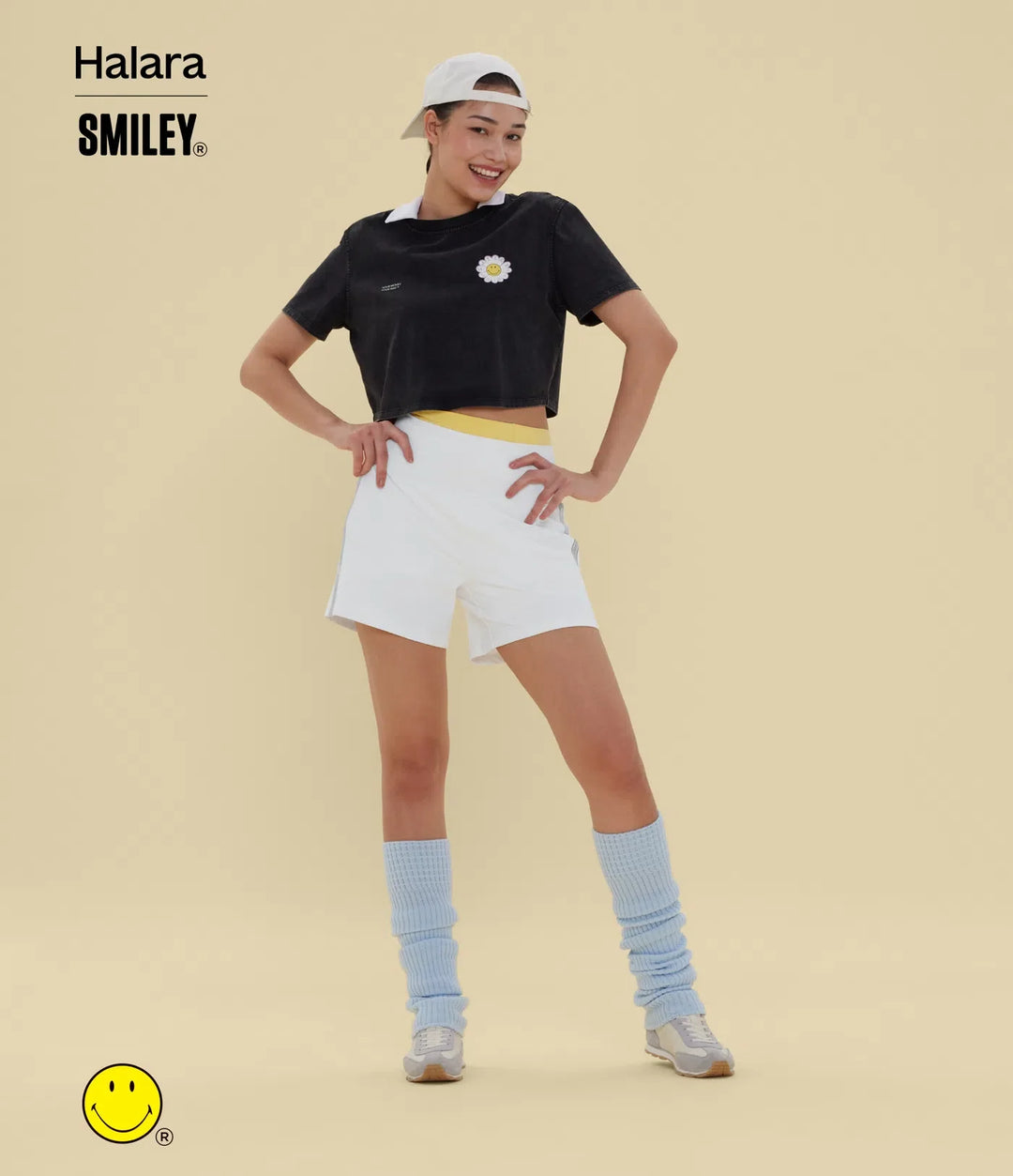 Halara X Smiley® SoftlyZero Airy Super High Waisted 2-in-1 InstantCool Yoga Shorts 5&