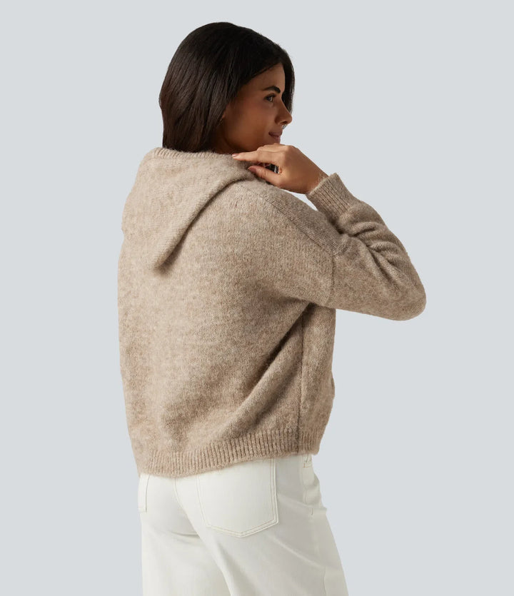 Hooded Long Sleeve Casual Jumper with Pocket