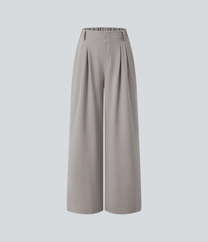 Halara Flex High Waisted Pocket Wide Leg Waffle Work Trousers