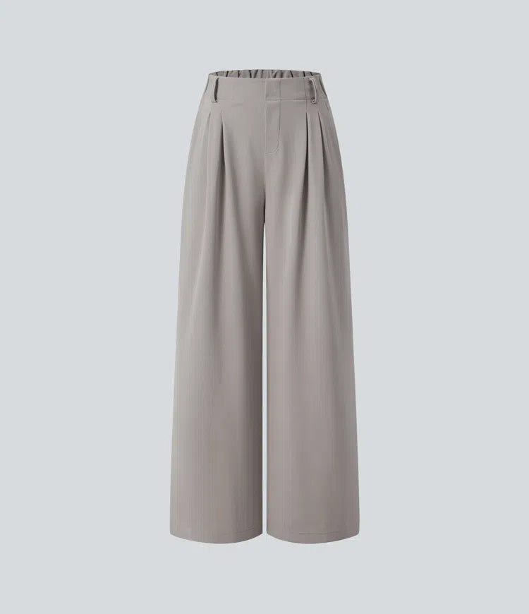 Halara Flex High Waisted Pocket Wide Leg Waffle Work Trousers