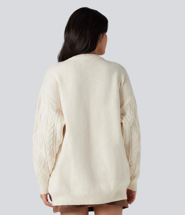 Round Neck Long Sleeve Casual Jumper