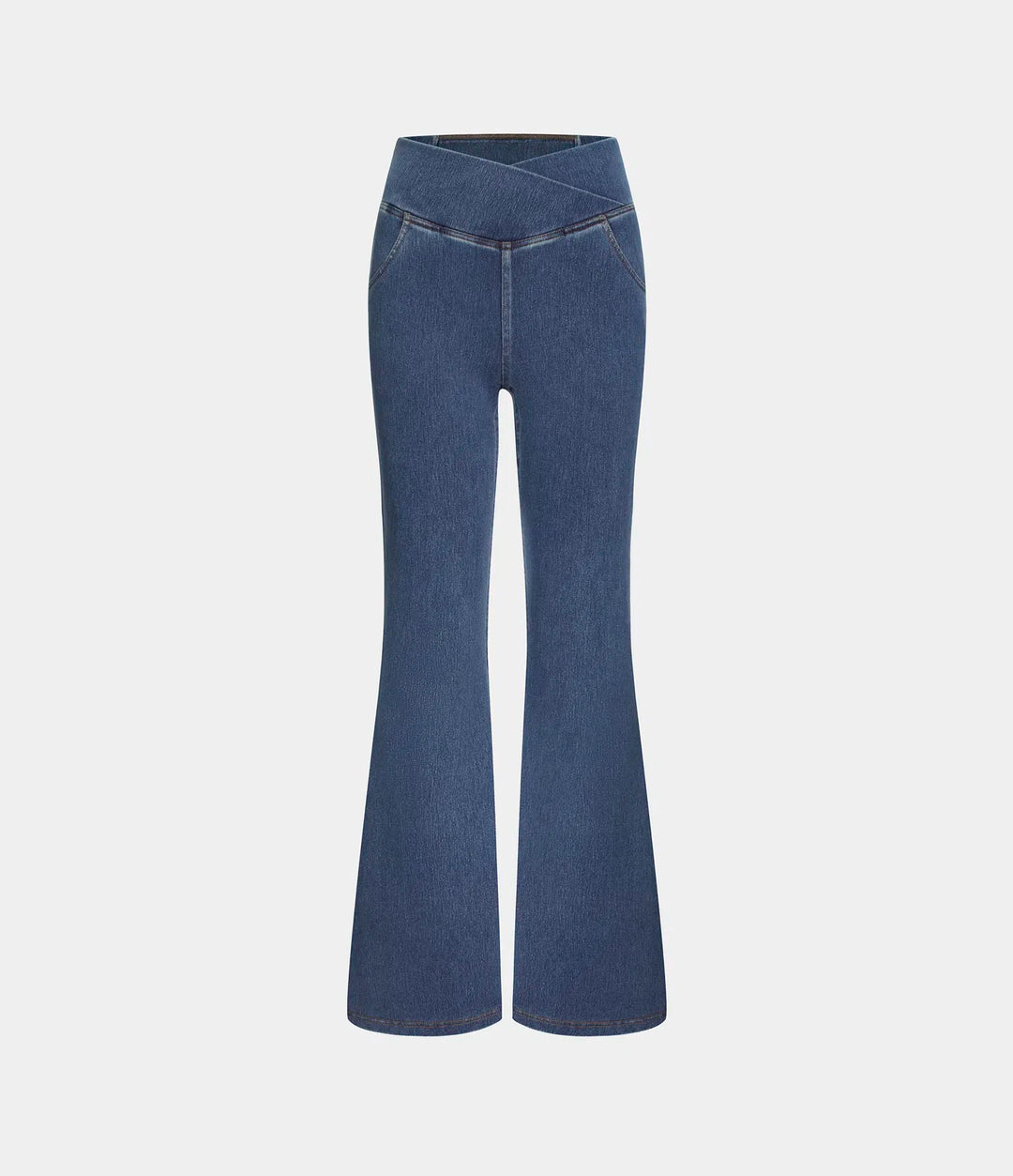Halara Flex High Waisted Crossover Pocket Washed Casual Jeans