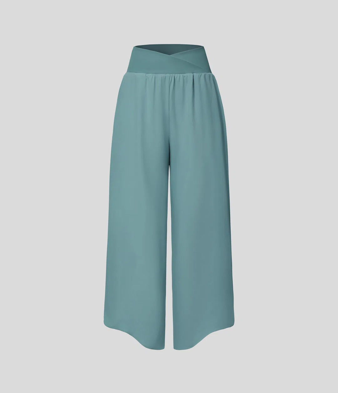 Breezeful High Waisted Crossover Quick Dry Resort Trousers with Pockets