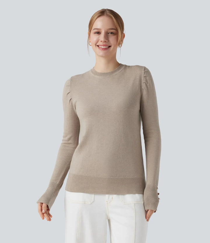 Round Neck Long Sleeve Work Jumper