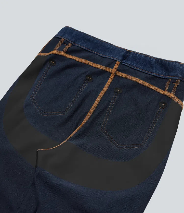 Halara Flex High Waisted Tummy Control Butt Lifting Denim Casual Bootcut Leggings with Pockets
