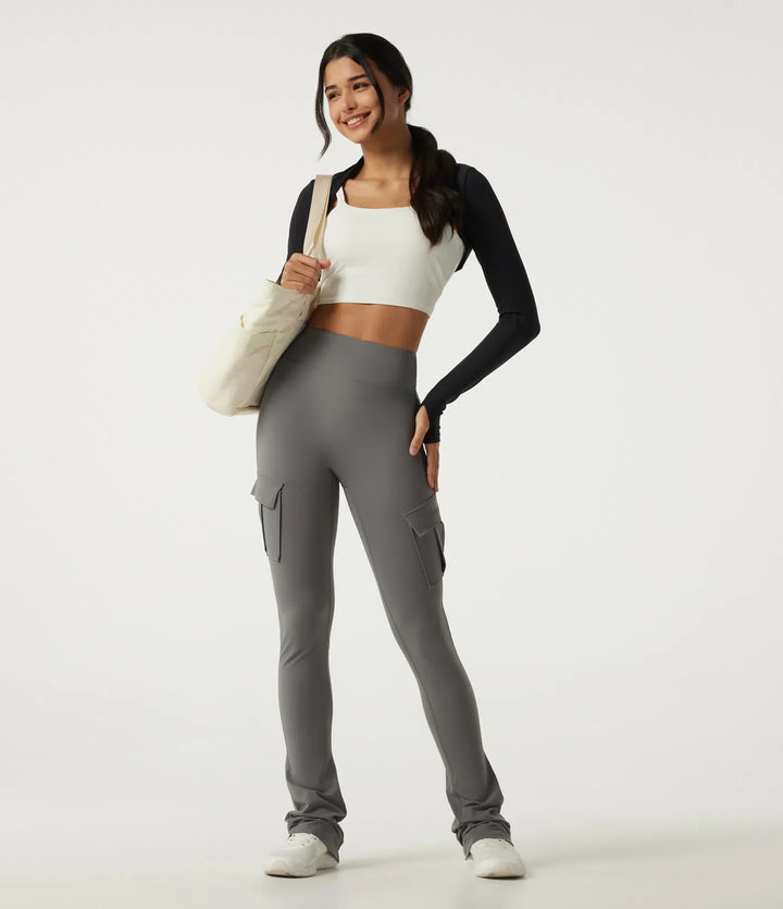 Halara UltraSculpt High Waisted Bootcut Stacked Yoga Leggings with Pockets