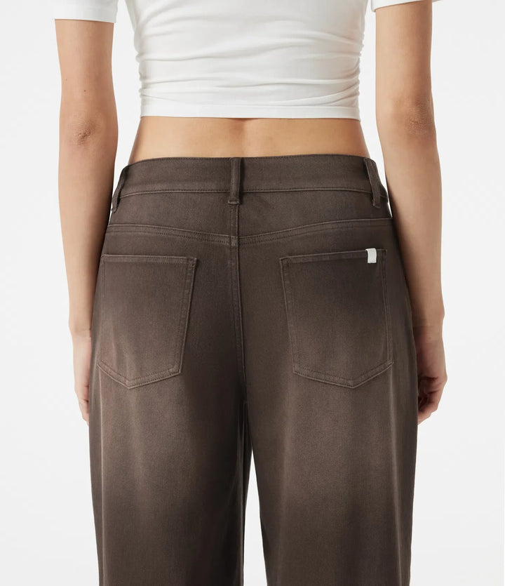 Halara Flex Asymmetric Low Rise Wide Leg Colorful Washed Casual Jeans with Pockets