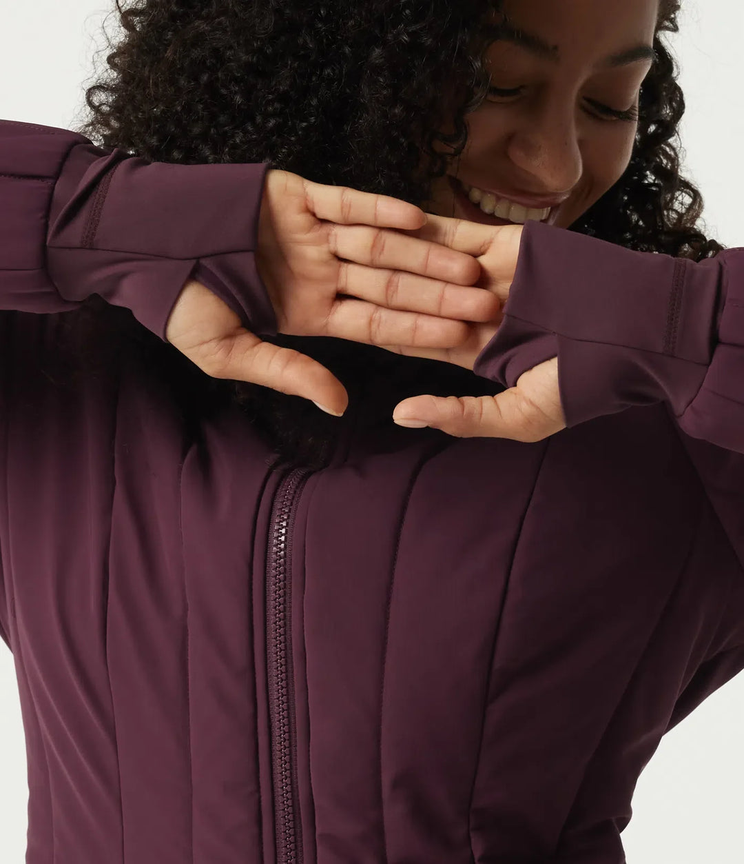 PuffFlex Wrinkle Recovery Mock Neck Slim Casual Padded Jacket with Pockets