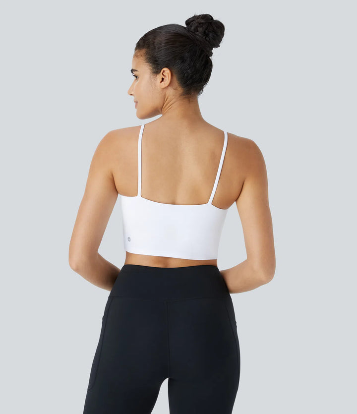 Basic Padded Workout Cropped Tank Vest Top A-D Cups