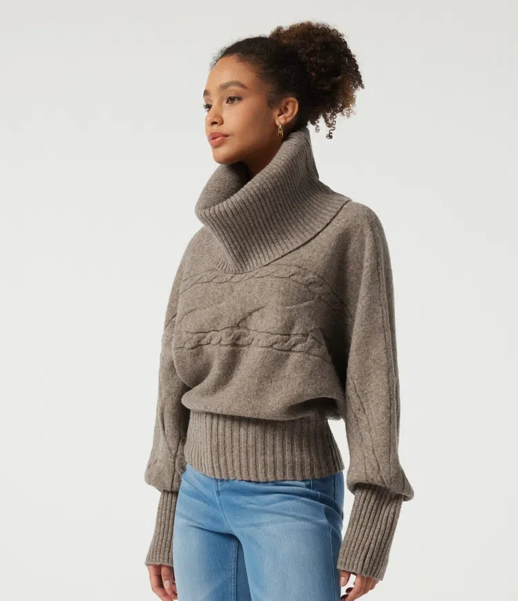 High Neck Long Sleeve Casual Jumper