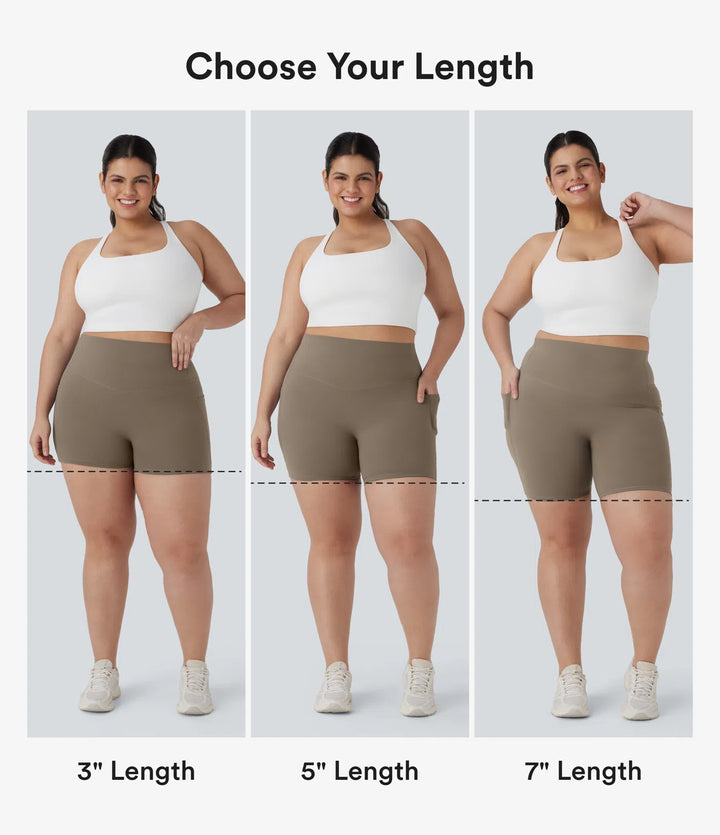 Halara UltraSculpt High Waisted Tummy Control Shaping Training Plus Size Biker Shorts 7&