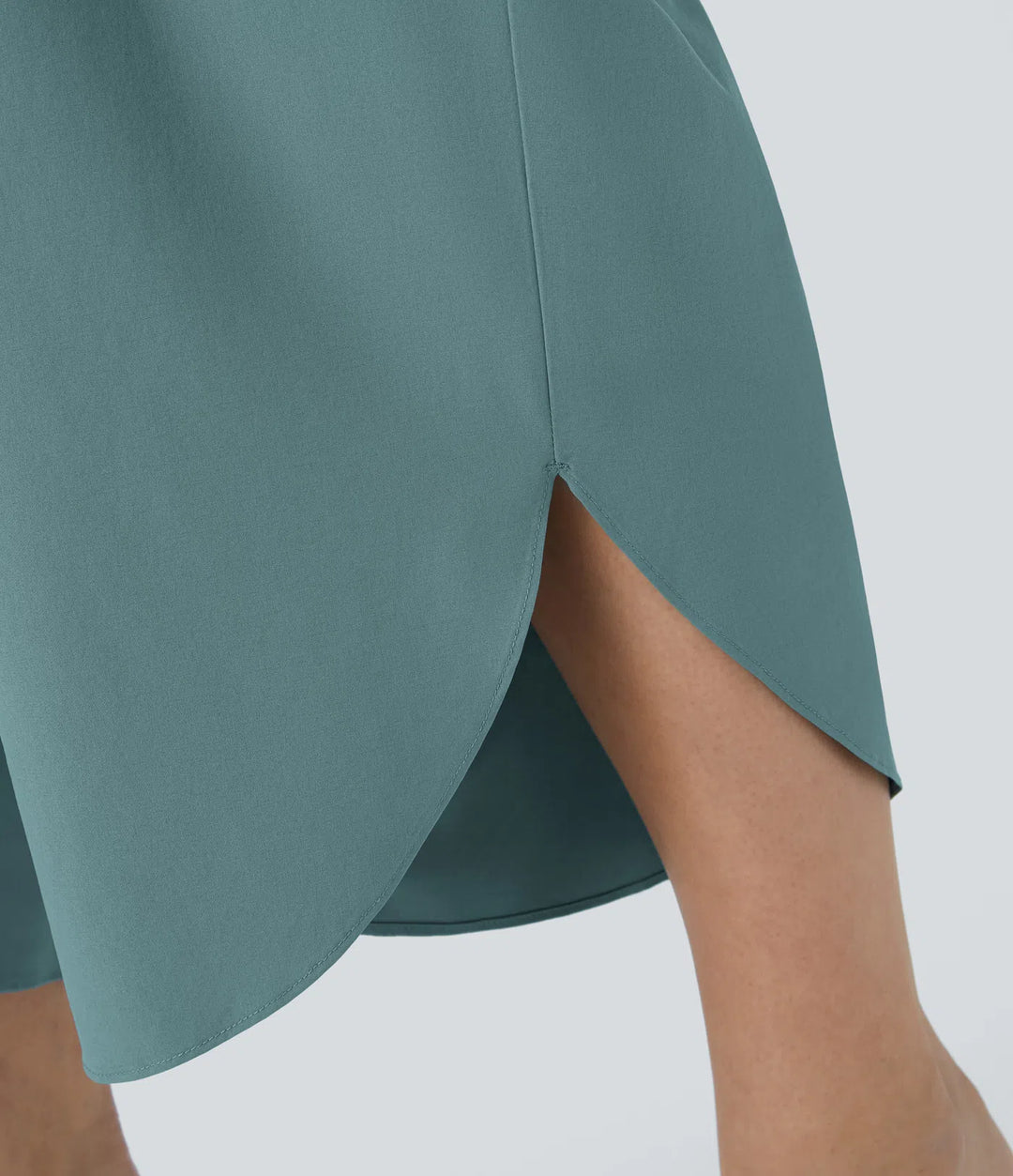 Breezeful High Waisted Crossover Side Pocket Split Quick Dry Resort Plus Size Trousers