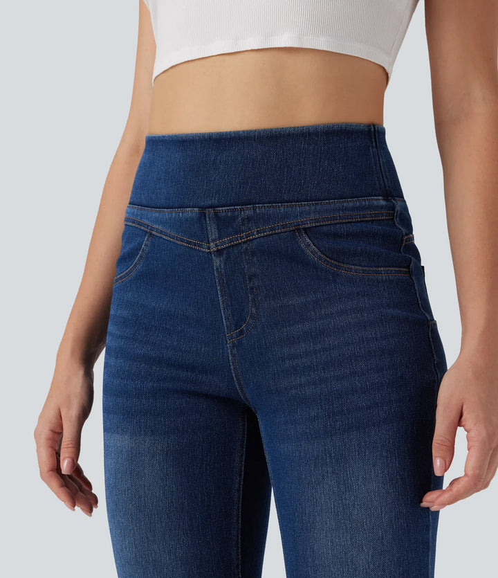 Halara Flex High Waisted Denim Casual Skinny 7/8 Leggings with Pockets