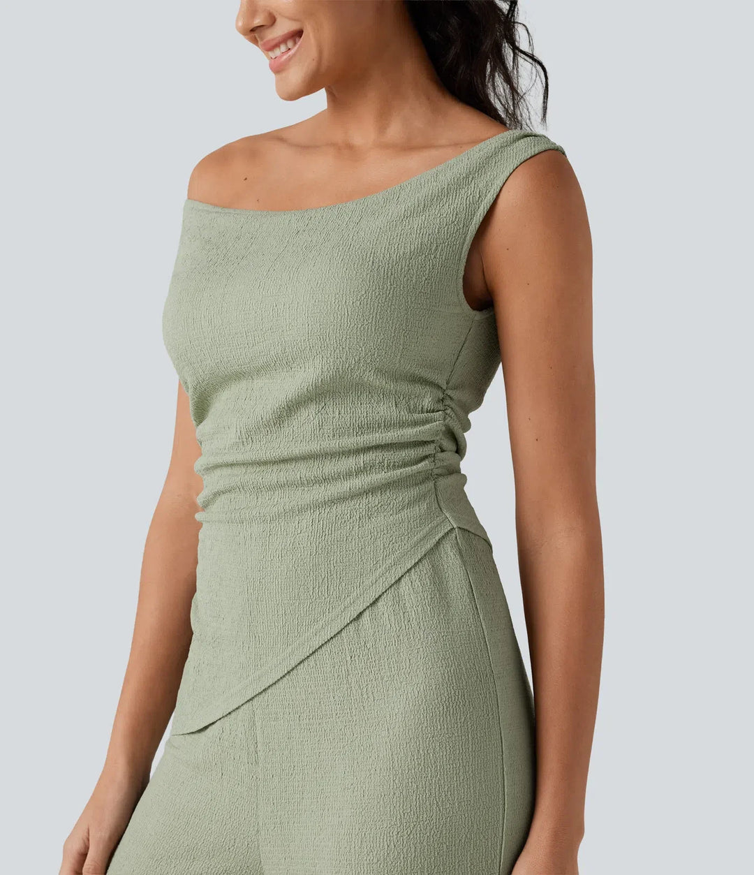 Off Shoulder Built-in Bra Casual Jumpsuit-Easy Peezy Edition